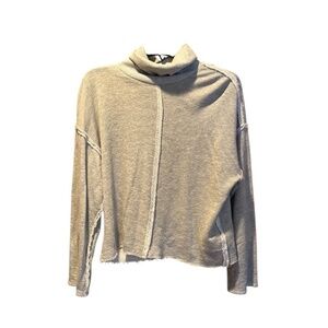 LPA Essex Turtleneck Sweater in Heather Grey Small